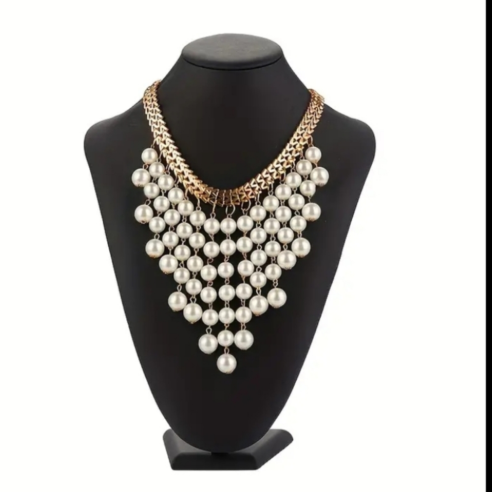 Fashion Pop Jewelry Luxury Tassel Pearl Necklace Pearl Jewelry Women's Necklace